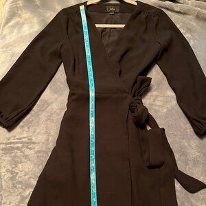 J. Crew Black Wrap Dress